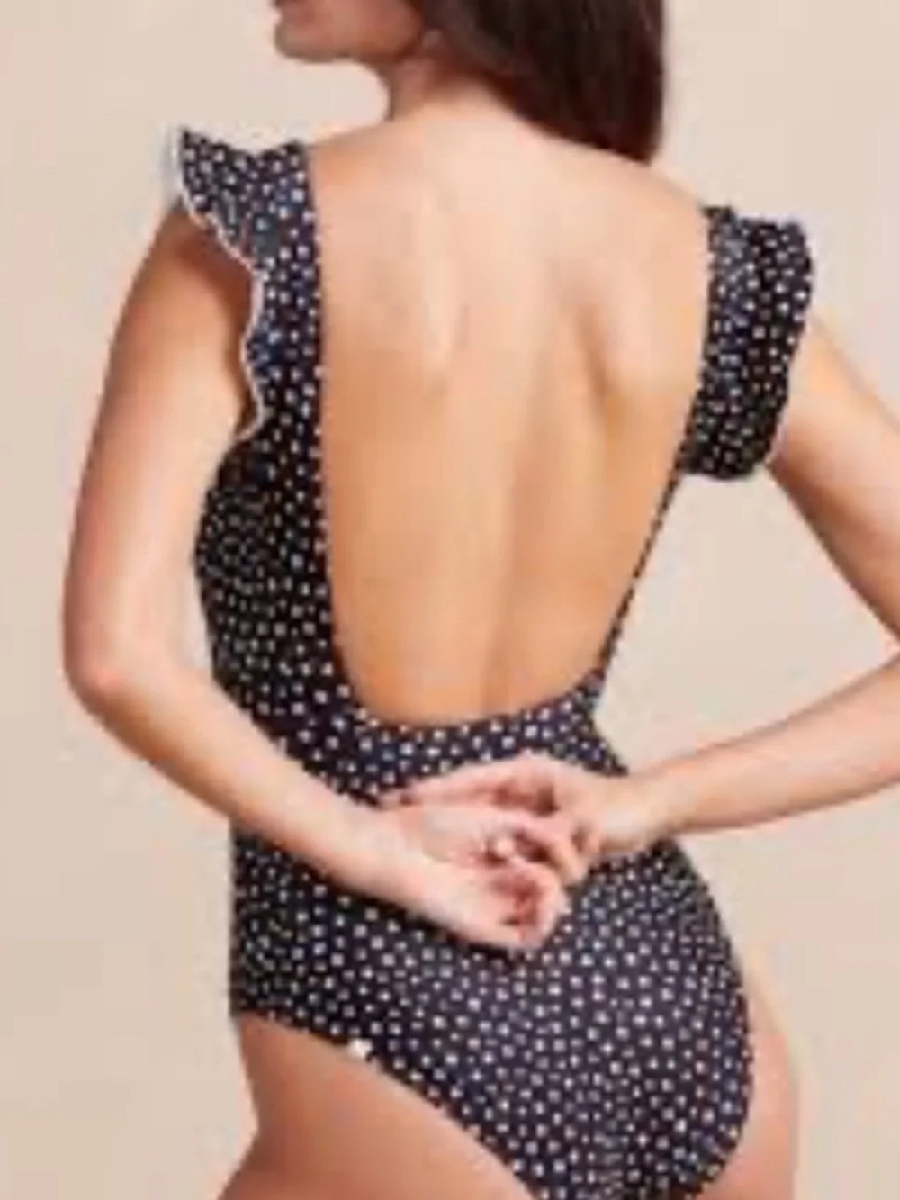 Summersalt The Ruffle Backflip One Piece Swimsuit | Size 8 | Black & White Dot